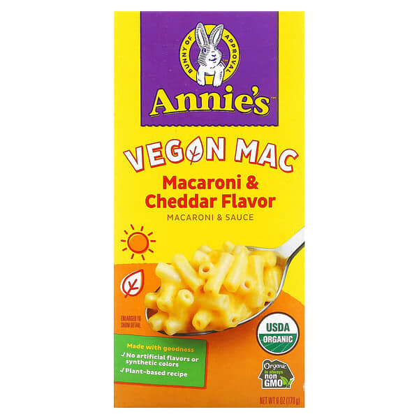 Annie's Homegrown, オーガニックビーガンマック、チェダー味、6 oz (170 g)