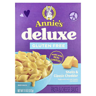 Annie's Homegrown, Deluxe, Conchas y queso cheddar clásico, 312 g (11 oz)