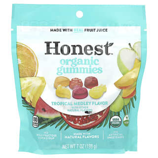 Honest, Organic Gummies, Tropical Medley, 7 oz (198 g)