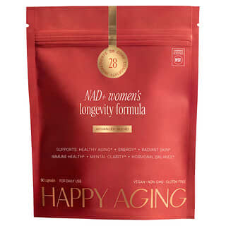 Happy Aging, NAD + Women's Longevity Formula, 90 Capsules