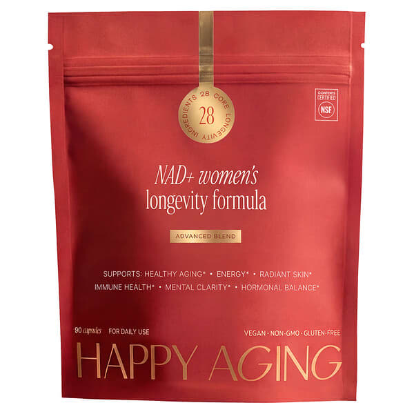 Happy Aging, NAD + Women's Longevity Formula, 90 Capsules — product photo 1