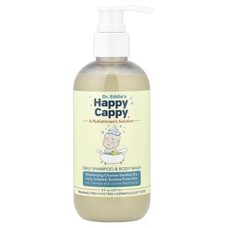 Happy Cappy, Daily Shampoo & Body Wash, Fragrance Free, 8 fl oz (237 ml)