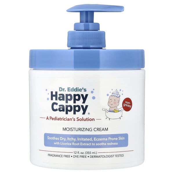 Happy Cappy, 모이스처라이징 크림, 향료 무함유, 355ml(12fl oz)