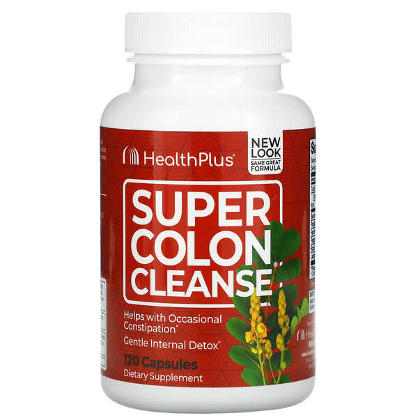 Health Plus Inc., Super limpieza de colon, 120 cápsulas
