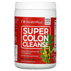 Health Plus Inc., Super Colon Cleanse, для очищения толстой кишки, 340 г (12 унций)