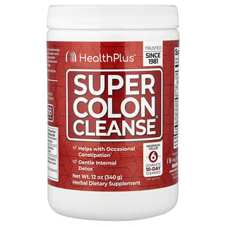 Health Plus, Super Colon Cleanse, для очищения толстой кишки, 340 г (12 унций)