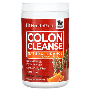 Health Plus, Limpieza del colon, Sabor a naranja refrescante, 9 oz (255 g)