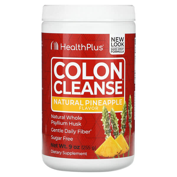 Health Plus, 排毒清腸，甜味來源甜菊糖，爽口菠蘿味，9盎司（255克）