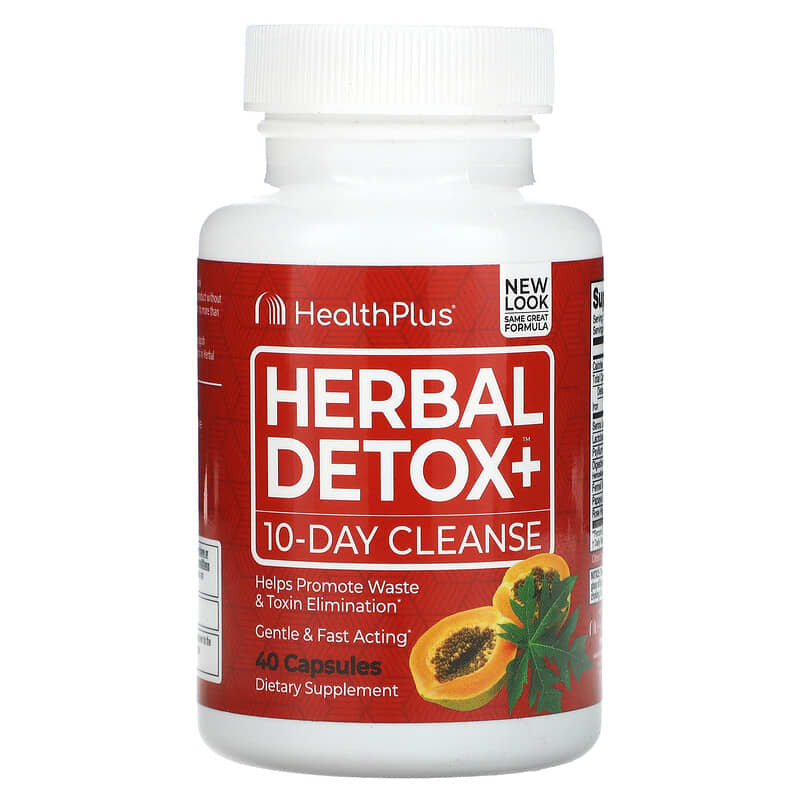 Herbal Detox+, 10-денне очищення, 40 капсул