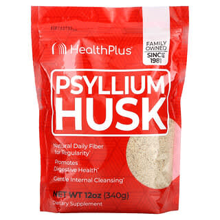 Health Plus, Casca de Psyllium, 12 oz (340 g)