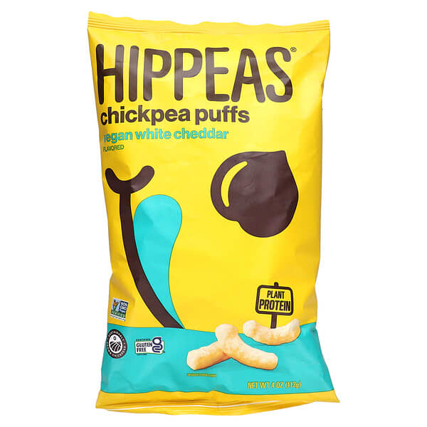 Hippeas, 鷹嘴豆泡芙，全素食白切達乳酪，4 盎司（113 克）