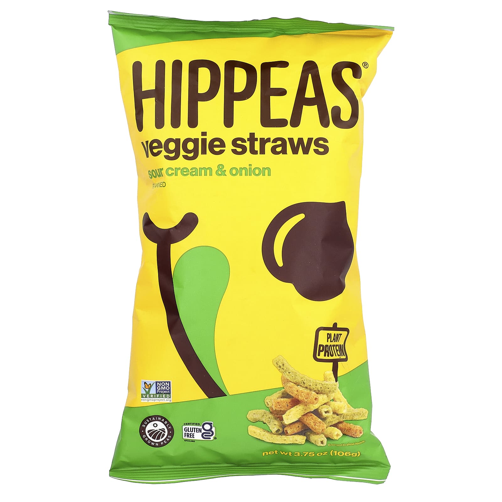 Hippeas, Veggie Straws, Sour Cream & Onion, 3.75 oz (106 g)