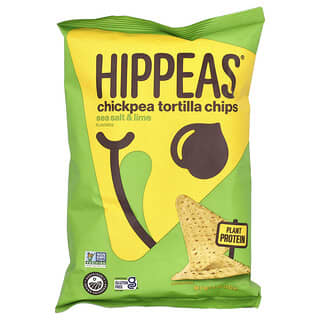 Hippeas, Chips tortillas de pois chiches, Sel de mer et citron vert, 142 g