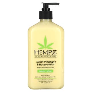 Hempz, Травяное увлажняющее средство для тела, сладкий ананас и медовая дыня, 500 мл (17 жидк. Унций)