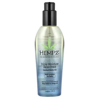 Hempz, Multi Purpose Herbal Body Oil, Triple Moisture, Fresh Citrus, 6.76 fl oz (200 ml)