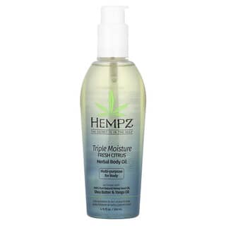 Hempz, Multi Purpose Herbal Body Oil, Triple Moisture, Fresh Citrus, 6.76 fl oz (200 ml)