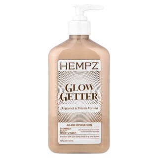 Hempz, Shimmer Body Moisturizer, Glow Getter, Bergamot & Warm Vanilla, 17 fl oz (500 ml)
