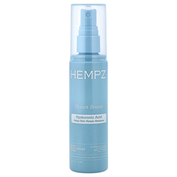 Hempz, 바디 모이스처라이저 스프레이, 히알루론산, 오션 브리즈, 100ml(3.4fl oz)
