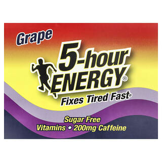 5 hour Energy‏, عادي، عنب، 12 زجاجة، 1.93 أونصة سائلة (57 مل) لكل زجاجة