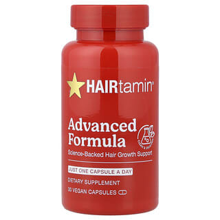 HAIRtamin, Fórmula avanzada, 30 cápsulas veganas
