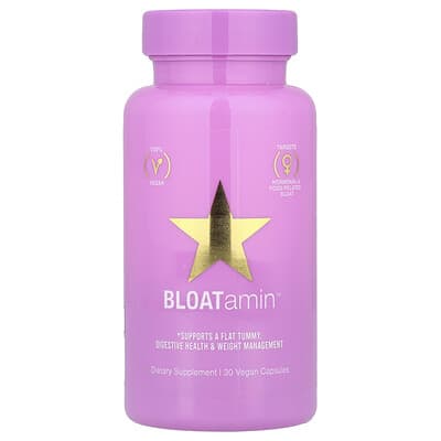 HAIRtamin, BLOATamin™, 30 Vegan Capsules