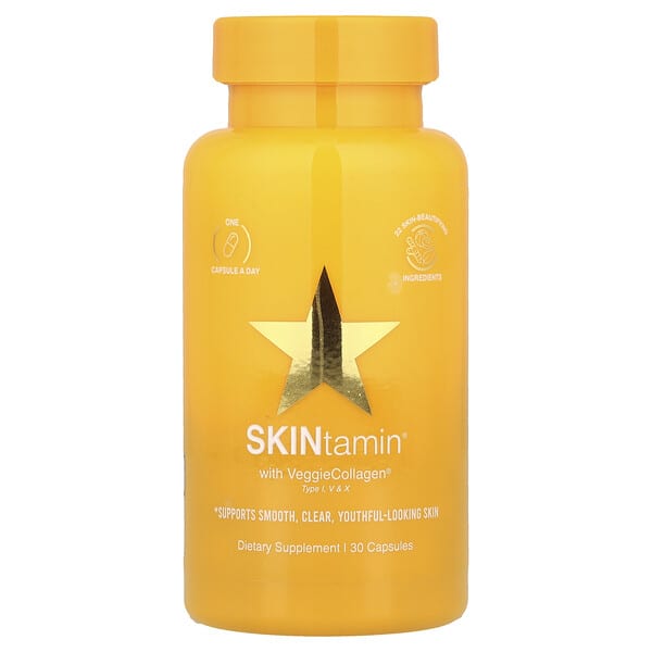 SKINtamin® With VeggieCollagen®, 30 Capsules