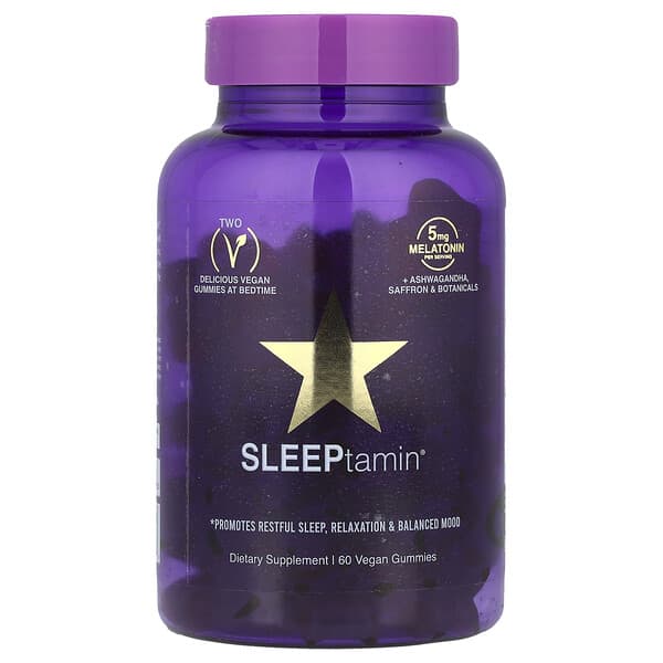 SLEEPtamin® Gummies, Berry Sweet Dreams, 60 Vegan Gummies