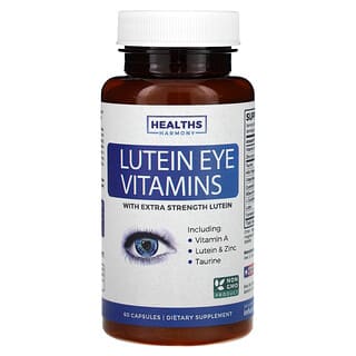 Healths Harmony‏, Lutein Eye Vitamins‏, לוטאין, 60 כמוסות
