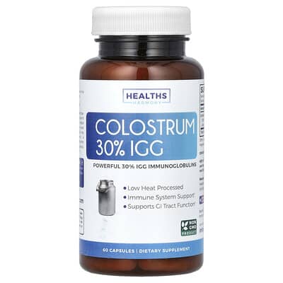 Healths Harmony, Colostrum 30% IGG, 60 Capsules (500 mg per Capsule)