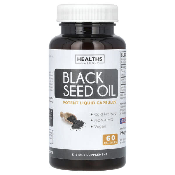 Healths Harmony, Black Seed Oil, 60 Capsules