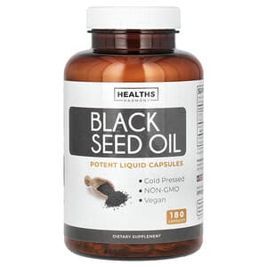 Healths Harmony, Black Seed Oil, Schwarzkümmelöl, 180 Kapseln