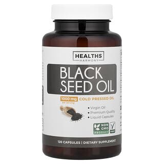 Healths Harmony, Black Seed Oil, 120 Capsules (500 mg per Capsule)