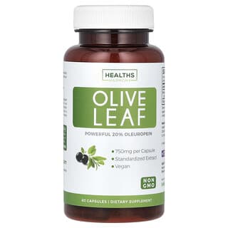 Healths Harmony, Olive Leaf, 750 mg, 60 Capsules
