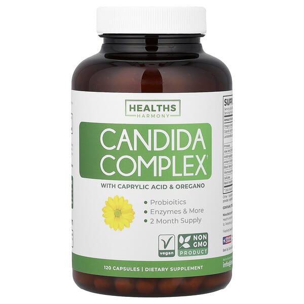 Healths Harmony, Candida Complex, Candida-Komplex, 120 Kapseln
