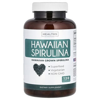 Healths Harmony, Espirulina Havaiana, 120 Cápsulas