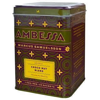 Harney & Sons, Ambessa, Marcus Samuelsson, Choco Nut Blend Black Tea, 20 Sachets, 1.4 oz (40 g)
