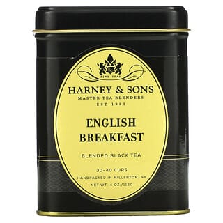 Harney & Sons, Chá Preto Mistura Café da Manhã Inglês, 4 oz (112 g)