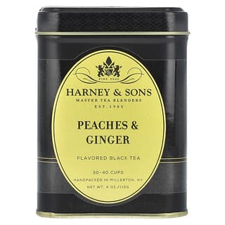 Harney & Sons, Té negro con sabor a melocotón y jengibre, 112 g (4 oz)