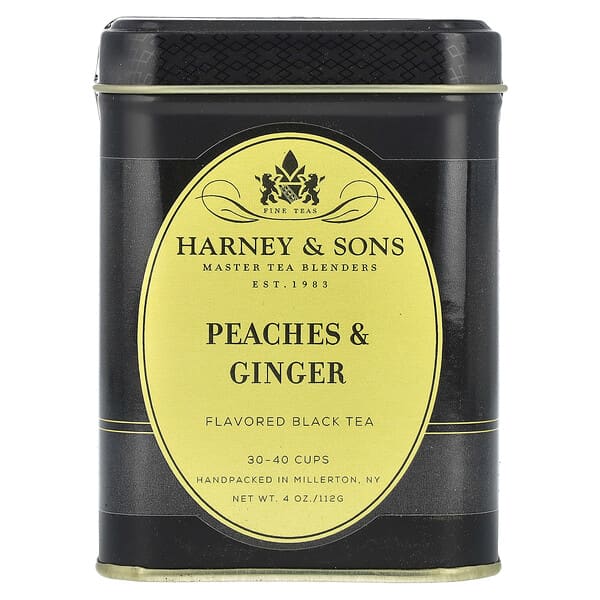 Harney & Sons, 홍차, 복숭아 & 생강, 112g(4oz)