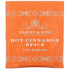 Harney & Sons, Spicy Black Tea, Hot Cinnamon Spice, 50 Tea Bags, 3.17 oz (90 g)