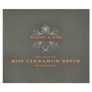 Harney & Sons, スパイシーな紅茶、ホットシナモンスパイス、ティーバック50袋、90g（3.17オンス）