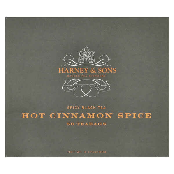 Harney & Sons, 辣紅茶，熱肉桂香辛料，50 茶包，3.17 盎司（90 克）
