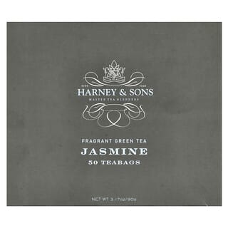 Harney & Sons, Ароматный зеленый чай, жасмин, 50 пакетиков, 90 г (3,17 унции)