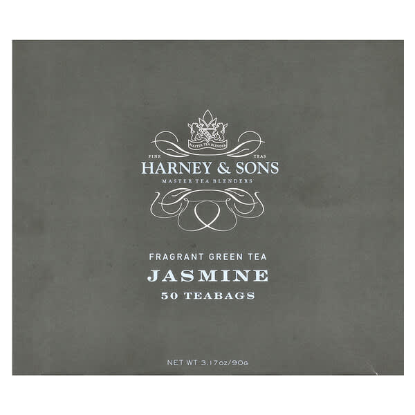 Harney & Sons, 芳香綠茶，茉莉香，50 茶包，3.17 盎司（90 克）