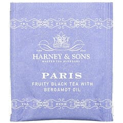 Harney & Sons, Paris, Té negro frutal con bergamota, 50 bolsitas de té, 90 g (3,17 oz)