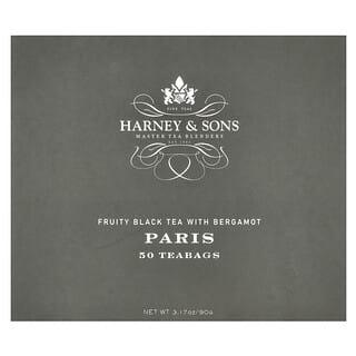 Harney & Sons, Fruity Black Tea with Bergamot, Paris , 50 Tea Bags, 3.17 oz (90 g)