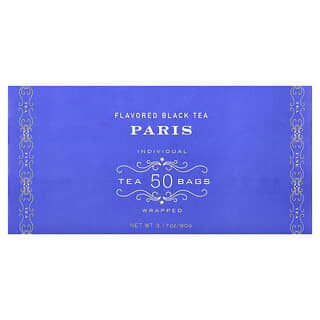 Harney & Sons, Фруктовый черный чай с бергамотом, Париж, 50 чайных пакетиков, 90 г (3,17 унции)
