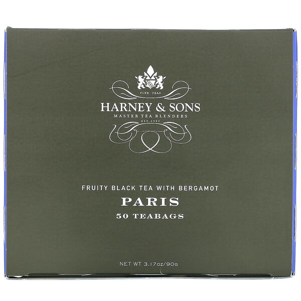 Harney & Sons, 含弗手柑的果味紅茶，巴黎，50 茶包，3.17 盎司（90 克）