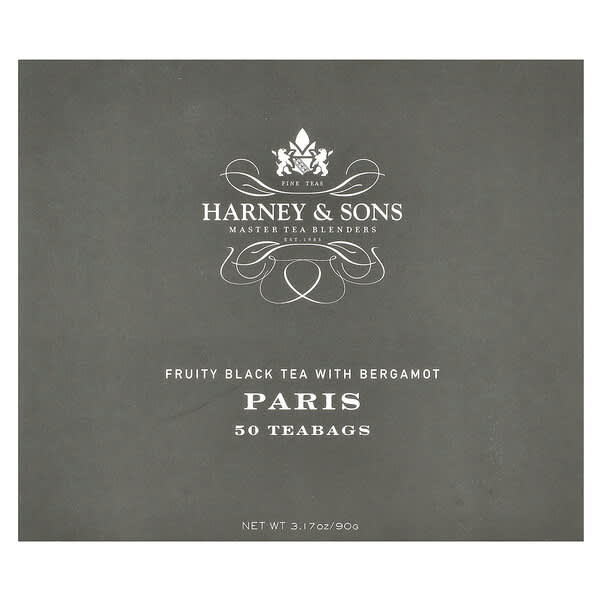 Harney & Sons, 含弗手柑的果味紅茶，巴黎，50 茶包，3.17 盎司（90 克）