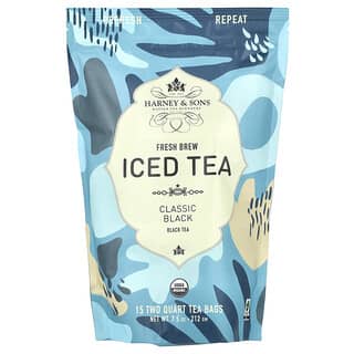 Harney & Sons, Fresh Brew Iced Tea, Classic Black, 15 Teebeutel, 212 g (7,5 oz.)